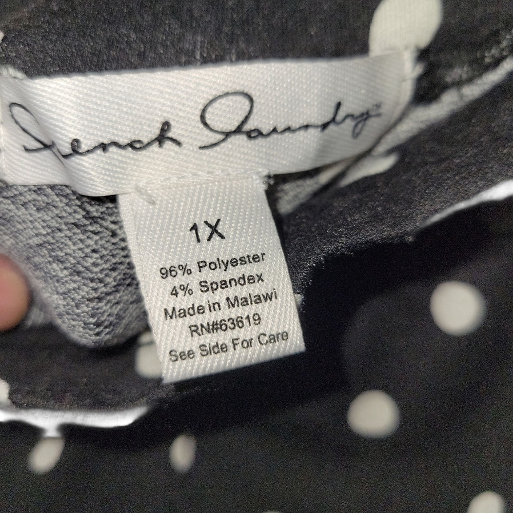 French Laundry Black and White Polka Dot Wide Leg Pants - Picture 2 of 3